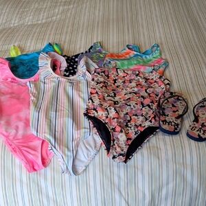 Lands' End And Gap Girl's Lot Of Swimsuits Size 8 And 8S